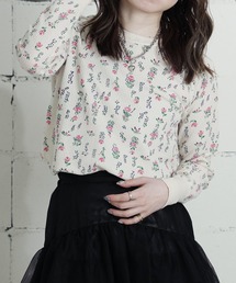 JEMORGAN（ジェーイーモーガン）の「"04"≪JEMORGAN≫パックT ワッフル 花柄 長袖Tシャツ（Tシャツ/カットソー）」
