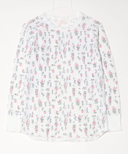 JEMORGAN(ジェーイーモーガン)の「"04"≪JEMORGAN≫パックT ワッフル 花柄 長袖Tシャツ(Tシャツ/カットソー・レディース・アイボリー系1/ブルー系2/ブルー系1/ピンク系1/グレー系2/アイボリー系2/ホワイト系2/ホワイト系1/ライラック系1/グレー系1/ブラック系1・FREE)」の12枚目の写真
