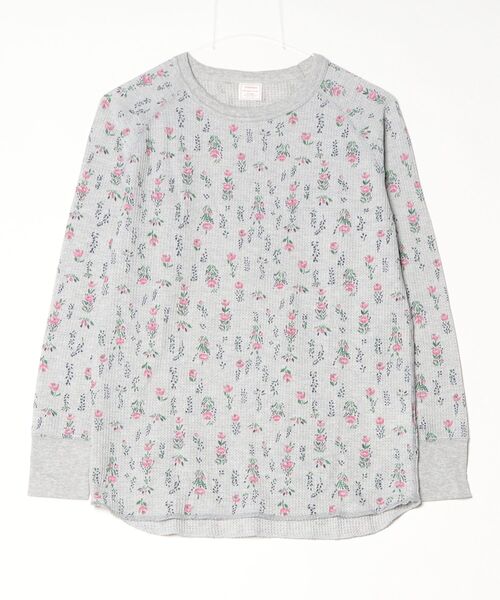 JEMORGAN(ジェーイーモーガン)の「"04"≪JEMORGAN≫パックT ワッフル 花柄 長袖Tシャツ(Tシャツ/カットソー・レディース・アイボリー系1/ブルー系2/ブルー系1/ピンク系1/グレー系2/アイボリー系2/ホワイト系2/ホワイト系1/ライラック系1/グレー系1/ブラック系1・FREE)」の14枚目の写真
