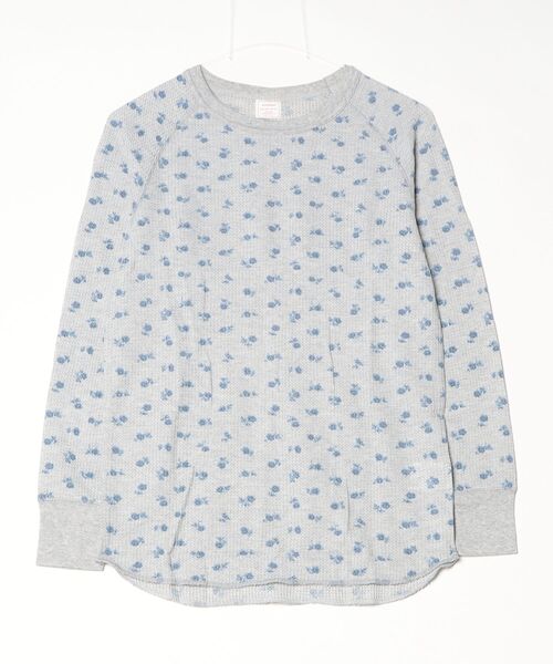 JEMORGAN(ジェーイーモーガン)の「"04"≪JEMORGAN≫パックT ワッフル 花柄 長袖Tシャツ(Tシャツ/カットソー・レディース・アイボリー系1/ブルー系2/ブルー系1/ピンク系1/グレー系2/アイボリー系2/ホワイト系2/ホワイト系1/ライラック系1/グレー系1/ブラック系1・FREE)」の15枚目の写真