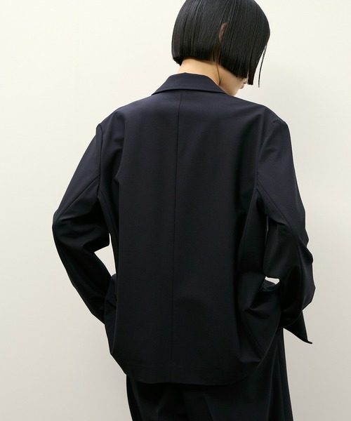 PROTAGONISTA(プロタゴニスタ)の「【PROTAGONISTA for ADAM ET ROPE'】別注 2wayストレッチ Washable JK(テーラードジャケット・レディース・グレー/ネイビー・FREE)」の6枚目の写真