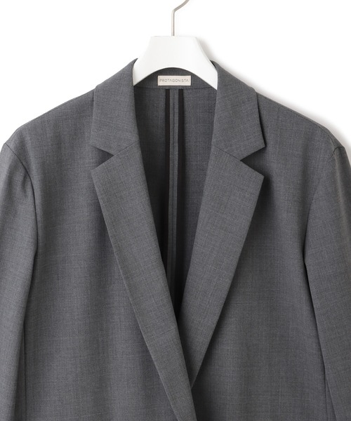 PROTAGONISTA(プロタゴニスタ)の「【PROTAGONISTA for ADAM ET ROPE'】別注 2wayストレッチ Washable JK(テーラードジャケット・レディース・グレー/ネイビー・FREE)」の12枚目の写真