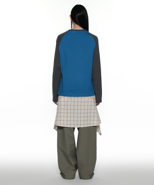 PARTIMENTO WOMEN(パルティメントウィメン)の「PWC ボタンアップポケットレグランTシャツ_ティール(Tシャツ/カットソー・レディース・その他・OS)」の4枚目の写真