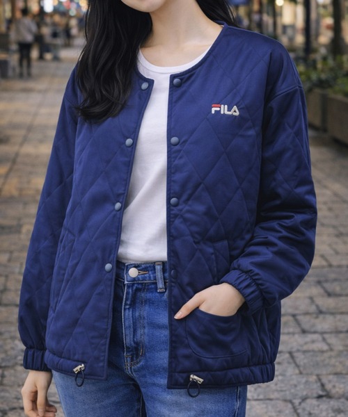 FILA(フィラ)の「FILA UVリバーシブルノーカラーアウター(ノーカラージャケット・レディース・グリーン系その他/ブルー系その他/ブラック系その他/ネイビー系/グレー系その他・MEDIUM/LARGE/LL/3L/SMALL)」の5枚目の写真