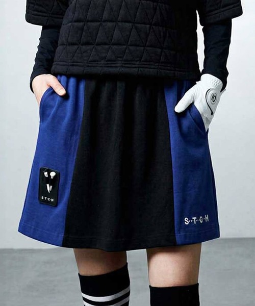 antiqua(アンティカ)の「【STCH】インナーパンツ付き キュロットスカート(スカート・レディース・ネイビー/ブラック/杢グレー・ONESIZE)」の1枚目の写真