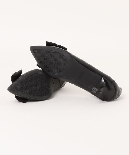 VIBGYOR（ヴィブジョー）の「【DUSTO】リボンヒールパンプス(MA)（パンプス・レディース・ベージュ/ブラック・24/23.5/22/23）」の4枚目の写真