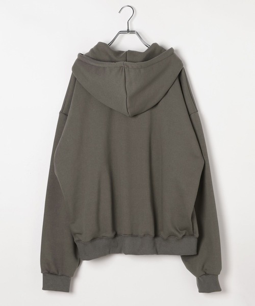 LAND MUSEUM（ランドミュージアム）の「LAND MUSEUM／フードジップ（パーカー・メンズ・ブラック/チャコール・FREE）」の4枚目の写真