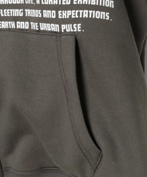 LAND MUSEUM（ランドミュージアム）の「LAND MUSEUM／フードジップ（パーカー・メンズ・ブラック/チャコール・FREE）」の8枚目の写真