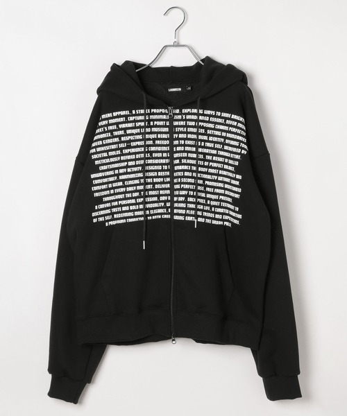 LAND MUSEUM（ランドミュージアム）の「LAND MUSEUM／フードジップ（パーカー・メンズ・ブラック/チャコール・FREE）」の12枚目の写真