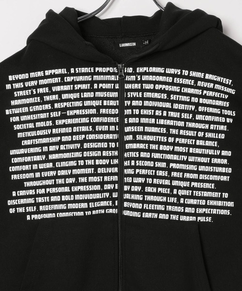 LAND MUSEUM（ランドミュージアム）の「LAND MUSEUM／フードジップ（パーカー・メンズ・ブラック/チャコール・FREE）」の13枚目の写真