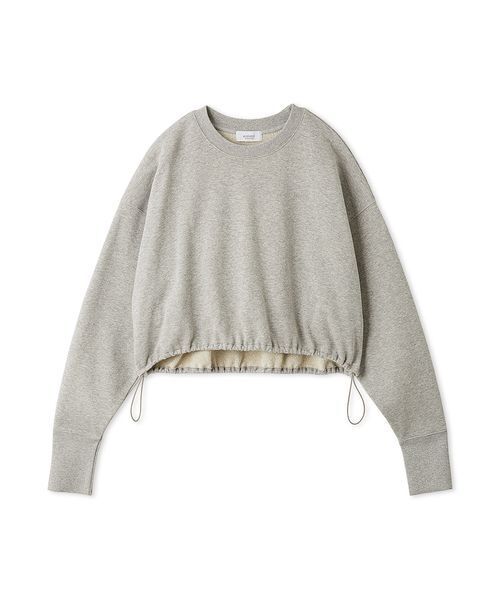 emmi（エミ）の「ラメ裏毛クロップドプルオーバー（Tシャツ/カットソー・レディース・グレー/ライトベージュ・F）」の6枚目の写真