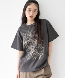RAGEBLUE | フラワー刺繍Tシャツ(Tシャツ/カットソー)