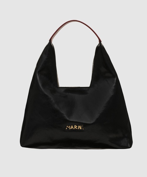 MARNI（マルニ）の「TRAPEZE BAG / カーフレザーバッグ（ショルダーバッグ・レディース・ブラック/ライトグレー・ONE SIZE）」の2枚目の写真