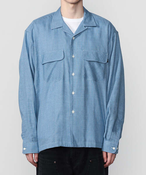 SEDAN ALL-PURPOSE（セダンオールパーパス）の「SEDAN ALL-PURPOSE |  チェック オープンカラーシャツ MEN（シャツ/ブラウス・メンズ・カーキ系1/ブルー系その他・L/XL/M）」の11枚目の写真