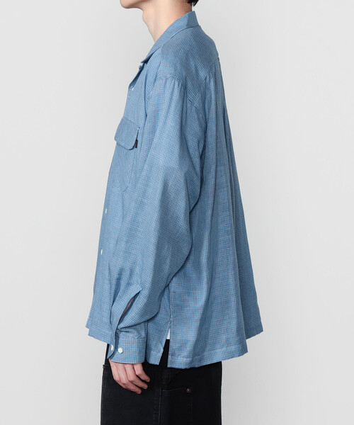 SEDAN ALL-PURPOSE（セダンオールパーパス）の「SEDAN ALL-PURPOSE |  チェック オープンカラーシャツ MEN（シャツ/ブラウス・メンズ・カーキ系1/ブルー系その他・L/XL/M）」の12枚目の写真