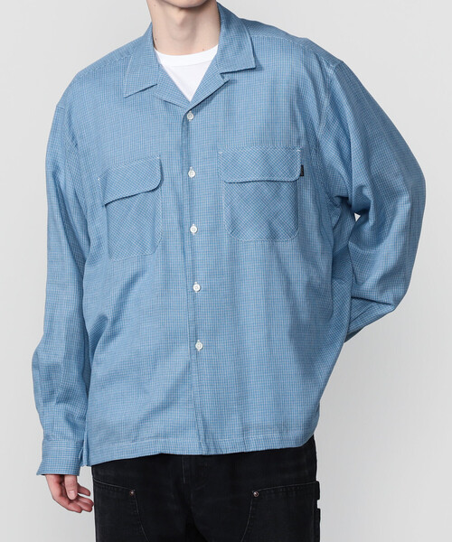 SEDAN ALL-PURPOSE（セダンオールパーパス）の「SEDAN ALL-PURPOSE |  チェック オープンカラーシャツ MEN（シャツ/ブラウス・メンズ・カーキ系1/ブルー系その他・L/XL/M）」の14枚目の写真