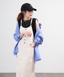 ツイルステッチサロペットスカート