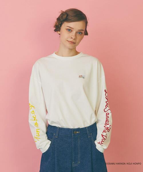 FRAPBOIS（フラボア）の「OSAMU GOODS ドルマンL/ST（Tシャツ/カットソー・レディース・ブルー/ホワイト・1）」の3枚目の写真