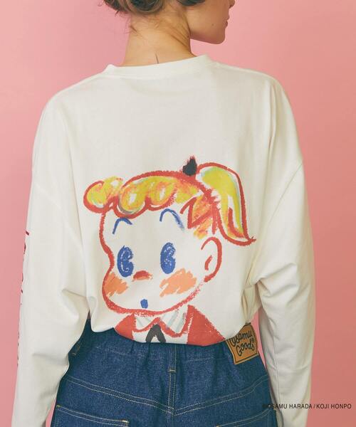 FRAPBOIS（フラボア）の「OSAMU GOODS ドルマンL/ST（Tシャツ/カットソー・レディース・ブルー/ホワイト・1）」の6枚目の写真