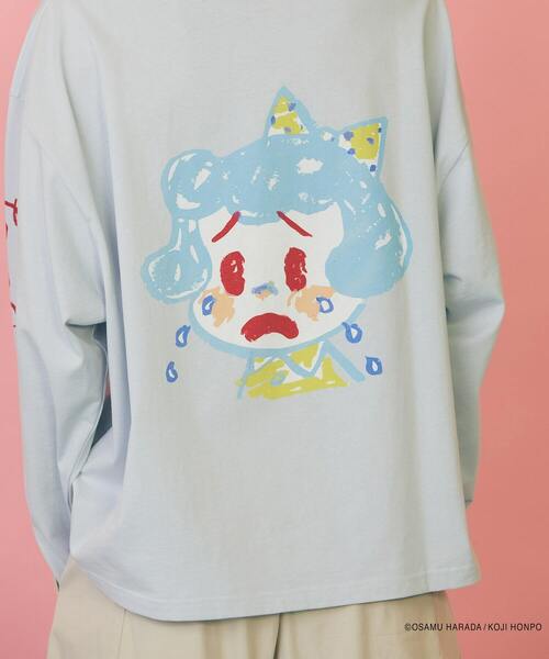 FRAPBOIS（フラボア）の「OSAMU GOODS ドルマンL/ST（Tシャツ/カットソー・レディース・ブルー/ホワイト・1）」の12枚目の写真