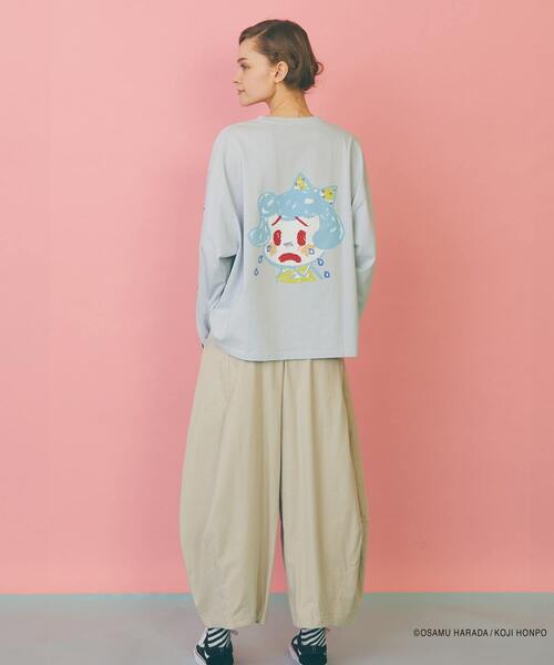 FRAPBOIS（フラボア）の「OSAMU GOODS ドルマンL/ST（Tシャツ/カットソー・レディース・ブルー/ホワイト・1）」の13枚目の写真