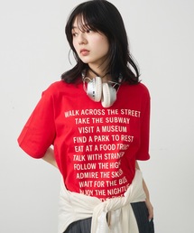 【ユニセックス】都市の日常を、1枚に。シティメッセージロゴプリントTシャツ