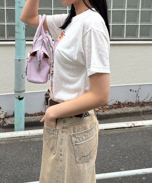 CIAOPANIC（チャオパニック）の「ヴィンテージライクスラブTee（Tシャツ/カットソー・レディース・オフホワイト/ホワイト/アイボリー・ONE SIZE）」の14枚目の写真