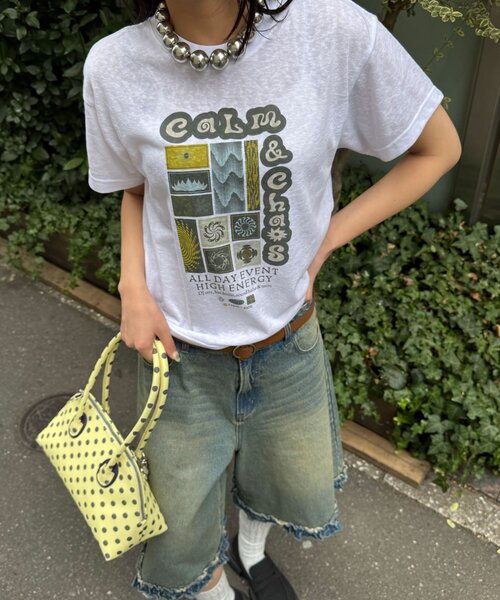 CIAOPANIC（チャオパニック）の「ヴィンテージライクスラブTee（Tシャツ/カットソー・レディース・オフホワイト/ホワイト/アイボリー・ONE SIZE）」の18枚目の写真