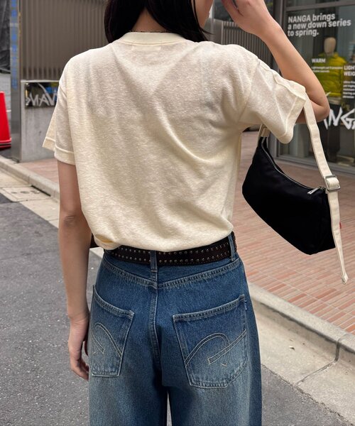 CIAOPANIC（チャオパニック）の「ヴィンテージライクスラブTee（Tシャツ/カットソー・レディース・オフホワイト/ホワイト/アイボリー・ONE SIZE）」の5枚目の写真