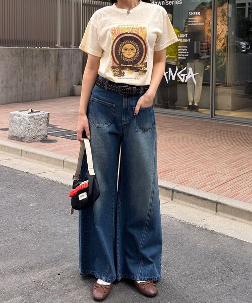 CIAOPANIC（チャオパニック）の「ヴィンテージライクスラブTee（Tシャツ/カットソー・レディース・オフホワイト/ホワイト/アイボリー・ONE SIZE）」の7枚目の写真