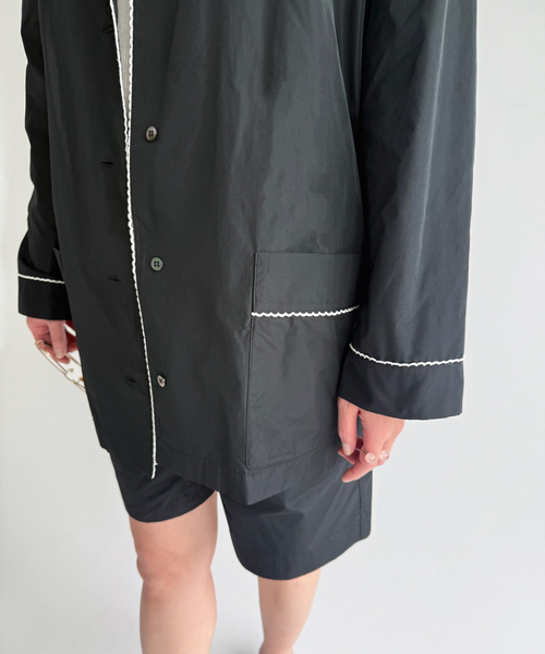 EDIT. FOR LULU(エディットフォールル)の「タフタパジャマシャツ(シャツ/ブラウス・レディース・ブラック・FREE)」の11枚目の写真