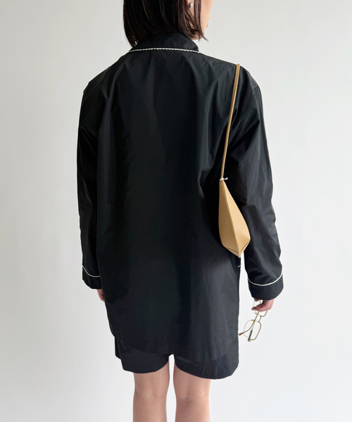 EDIT. FOR LULU(エディットフォールル)の「タフタパジャマシャツ(シャツ/ブラウス・レディース・ブラック・FREE)」の9枚目の写真