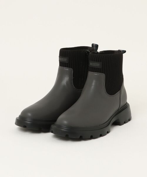 MACKINTOSH PHILOSOPHY(マッキントッシュ フィロソフィー)の「リブニットレインブーツ(レインシューズ・レディース・ブラック/グレー・M(23.5cm)/S(22.5cm)/L(24.5cm))」の2枚目の写真