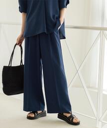 OPAQUE.CLIP | 【ストレッチ/防シワ/洗濯機OK】美脚イージーワイドパンツ《SS～LL/5col/セットアップ可》(その他パンツ)