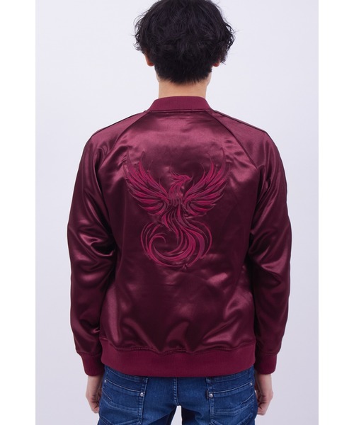 TORNADO MART(トルネードマート)の「TORNADO MART∴トライバルフェニックススカジャン(ブルゾン・メンズ・ブラック/ボルドー・M/L/LL/XXL)」の9枚目の写真