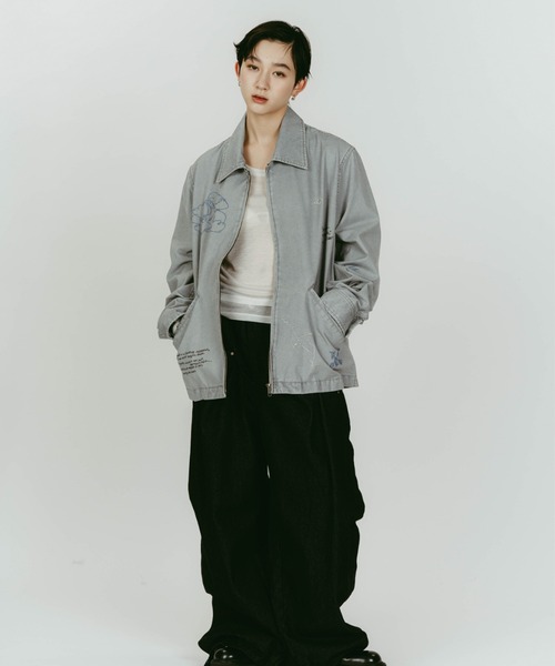 Knuth Marf(クヌースマーフ)の「Knuth Marf embroidered jacket(その他アウター・レディース・ブルー/ベージュ・FREE)」の11枚目の写真