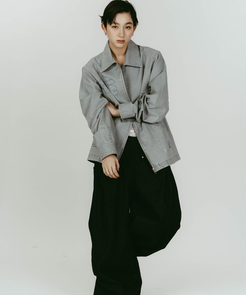 Knuth Marf(クヌースマーフ)の「Knuth Marf embroidered jacket(その他アウター・レディース・ブルー/ベージュ・FREE)」の15枚目の写真