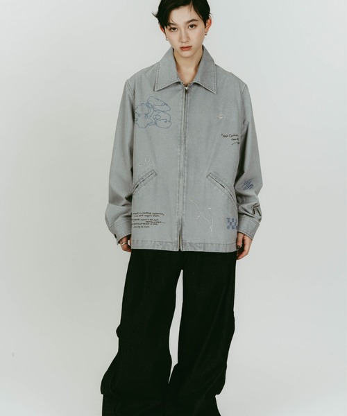Knuth Marf(クヌースマーフ)の「Knuth Marf embroidered jacket(その他アウター・レディース・ブルー/ベージュ・FREE)」の16枚目の写真