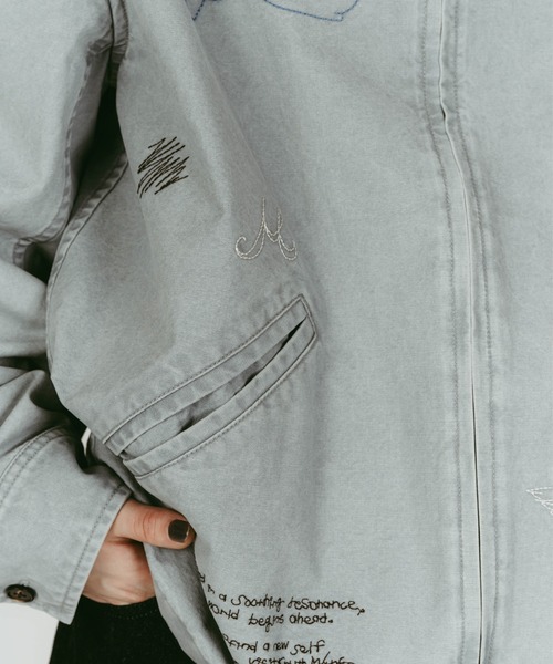Knuth Marf(クヌースマーフ)の「Knuth Marf embroidered jacket(その他アウター・レディース・ブルー/ベージュ・FREE)」の18枚目の写真