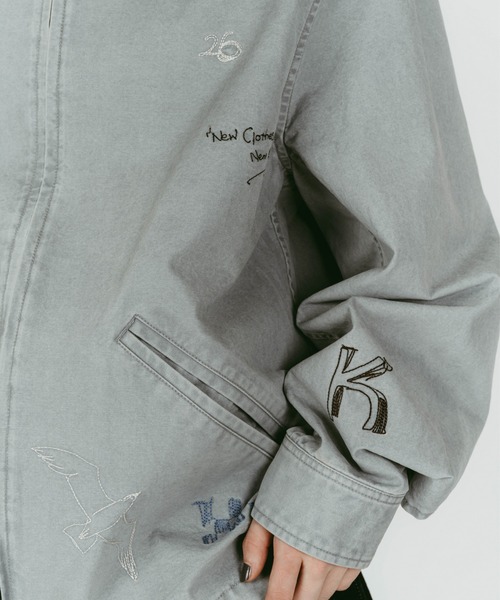Knuth Marf(クヌースマーフ)の「Knuth Marf embroidered jacket(その他アウター・レディース・ブルー/ベージュ・FREE)」の19枚目の写真