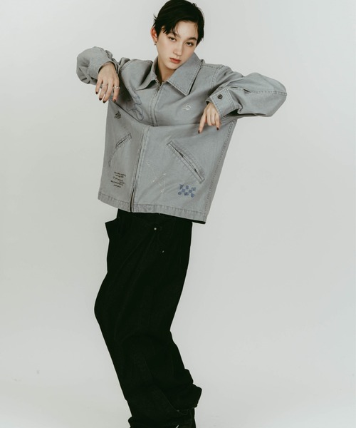 Knuth Marf(クヌースマーフ)の「Knuth Marf embroidered jacket(その他アウター・レディース・ブルー/ベージュ・FREE)」の22枚目の写真