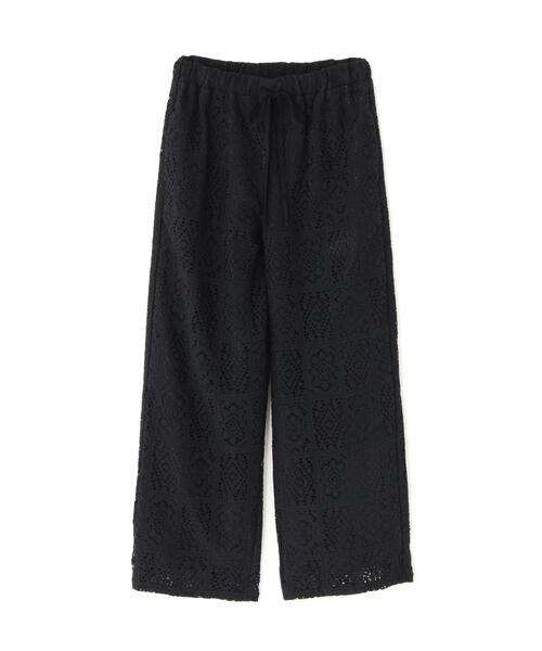 N.(N. Natural Beauty Basic)(エヌエヌナチュラルビューティーベーシック)の「レースイージーパンツ(その他パンツ・レディース・ブラック/オフホワイト・MEDIUM/P/S)」の3枚目の写真