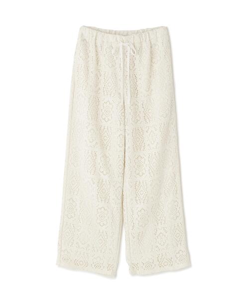 N.(N. Natural Beauty Basic)(エヌエヌナチュラルビューティーベーシック)の「レースイージーパンツ(その他パンツ・レディース・ブラック/オフホワイト・MEDIUM/P/S)」の9枚目の写真