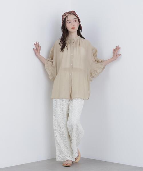 N.(N. Natural Beauty Basic)(エヌエヌナチュラルビューティーベーシック)の「レースイージーパンツ(その他パンツ・レディース・ブラック/オフホワイト・MEDIUM/P/S)」の19枚目の写真