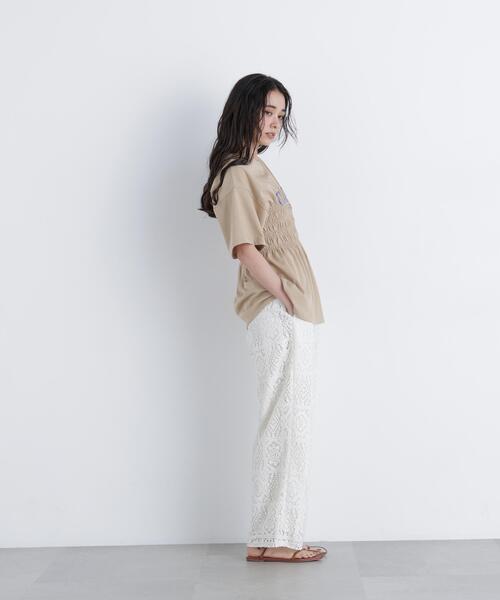 N.(N. Natural Beauty Basic)(エヌエヌナチュラルビューティーベーシック)の「レースイージーパンツ(その他パンツ・レディース・ブラック/オフホワイト・MEDIUM/P/S)」の21枚目の写真