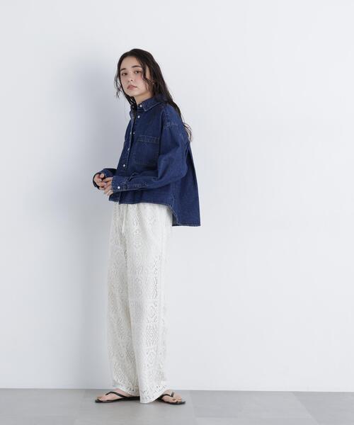 N.(N. Natural Beauty Basic)(エヌエヌナチュラルビューティーベーシック)の「レースイージーパンツ(その他パンツ・レディース・ブラック/オフホワイト・MEDIUM/P/S)」の22枚目の写真
