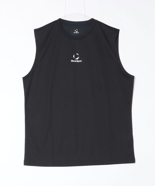 MoveSport（ムーブスポーツ）の「ムーブスポーツ  ワンポイントポロシャツ（タンクトップ・メンズ・ネイビー/ブラック/ホワイト・M/L/LL/3L）」の6枚目の写真