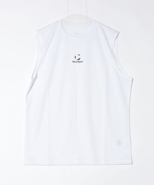 MoveSport（ムーブスポーツ）の「ムーブスポーツ  ワンポイントポロシャツ（タンクトップ・メンズ・ネイビー/ブラック/ホワイト・M/L/LL/3L）」の5枚目の写真