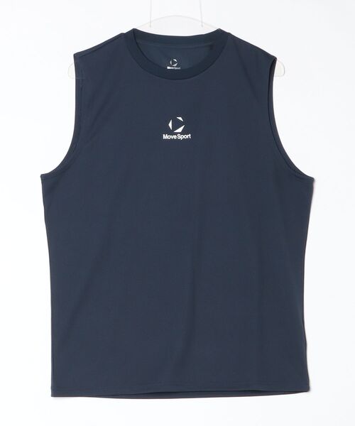 MoveSport（ムーブスポーツ）の「ムーブスポーツ  ワンポイントポロシャツ（タンクトップ・メンズ・ネイビー/ブラック/ホワイト・M/L/LL/3L）」の11枚目の写真
