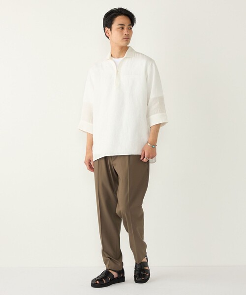 SHIPS Colors(シップス カラーズ)の「SHIPS Colors:〈速乾・洗濯機可能〉コンフォートクロス スラックス(セットアップ対応可能)(スラックス・メンズ・ブラック/カーキ・SMALL/MEDIUM/LARGE/X-LARGE)」の14枚目の写真